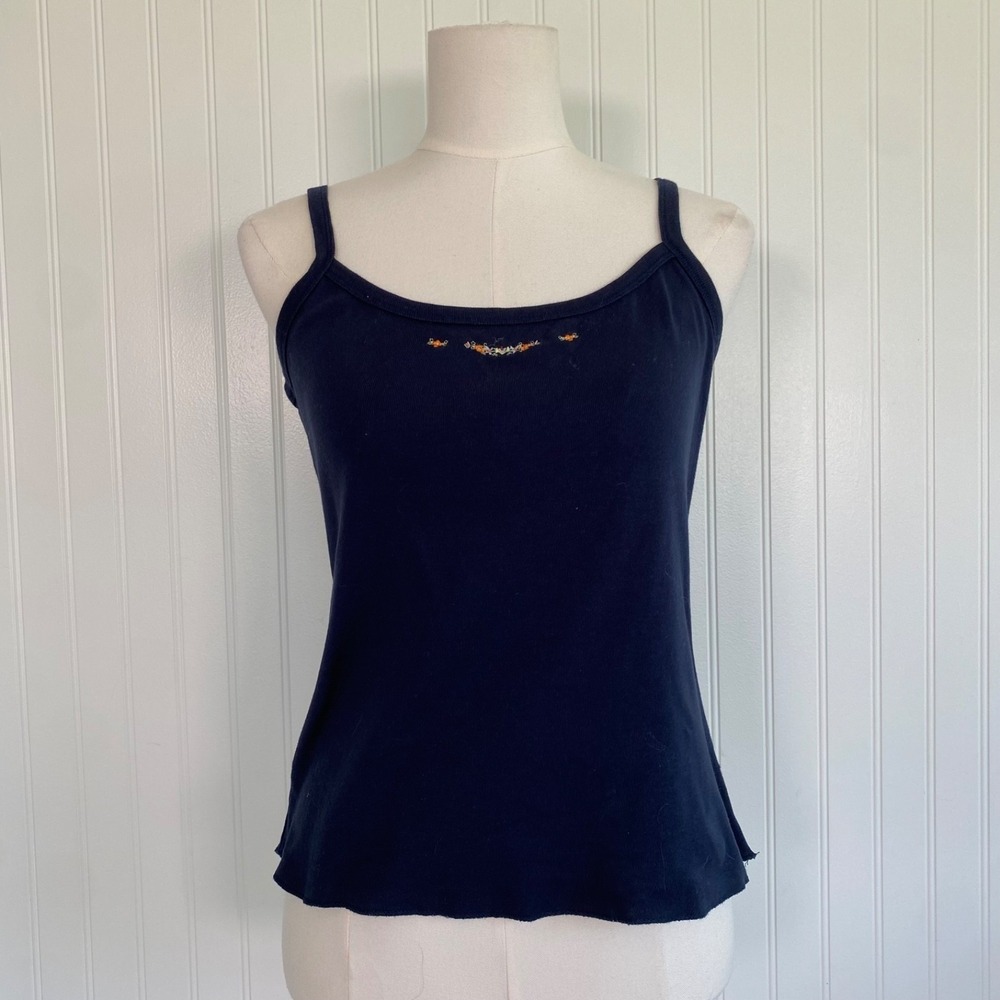 Vintage Gap Womens Y2K Embroidered Tank Top Size L Downtown Girl Fairy Grunge